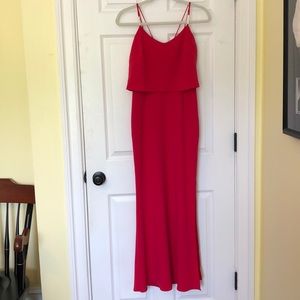 Reddish Pink Prom Dress—0